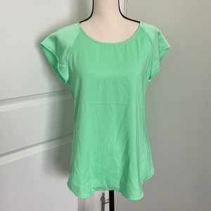 Express Pastel Green Blouse Short Sleeve Top